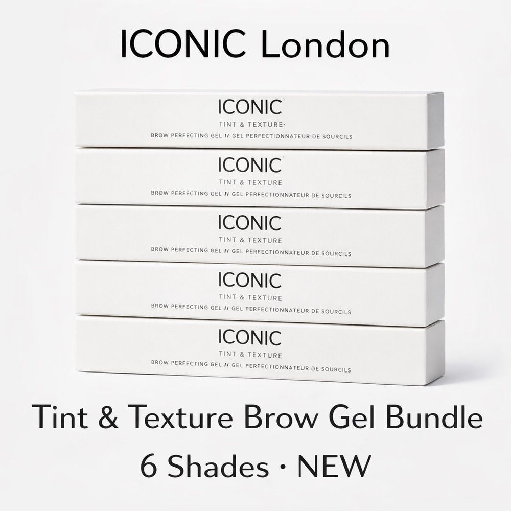 ICONIC London Brow Gel Bundle 6 Shades | Tint & Texture 3ml NEW in Boxes